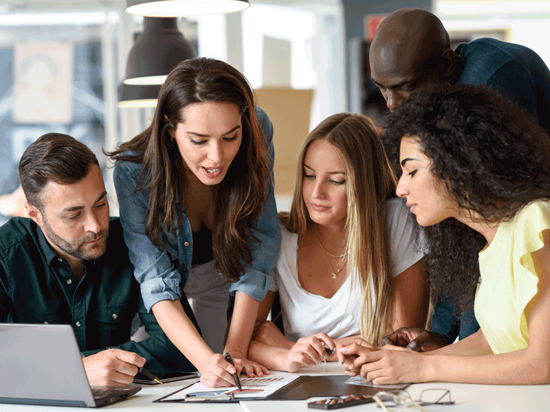 Couple Of Happy College Students